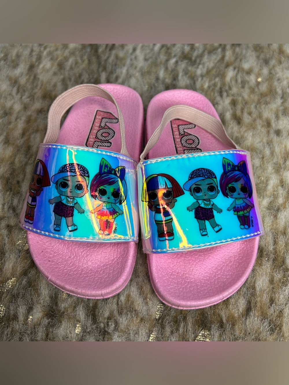 5 for $25🔥LOL Surprise Slip On Pink Sandals Toddler 5/6
